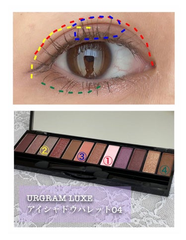 UR GLAM LUXE　12 COLORS EYESHADOW PALLET/U R GLAM/アイシャドウパレットを使ったクチコミ（2枚目）