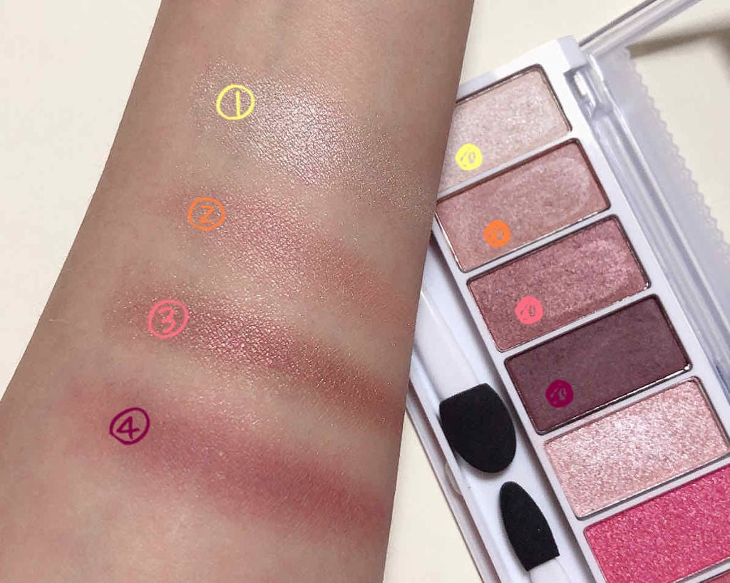 スイーツコレクション/マリブビューティー/アイシャドウパレットを使ったクチコミ(2枚目)