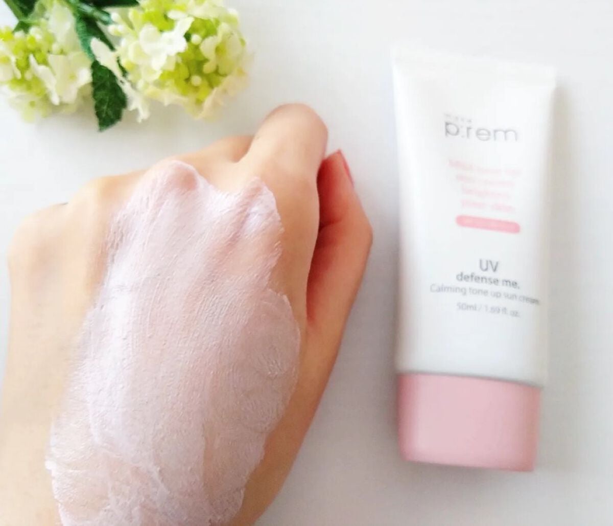 UVディフェンスミー カーミングトーンアップサンクリーム/make prem/日焼け止めクリームを使ったクチコミ(3枚目)