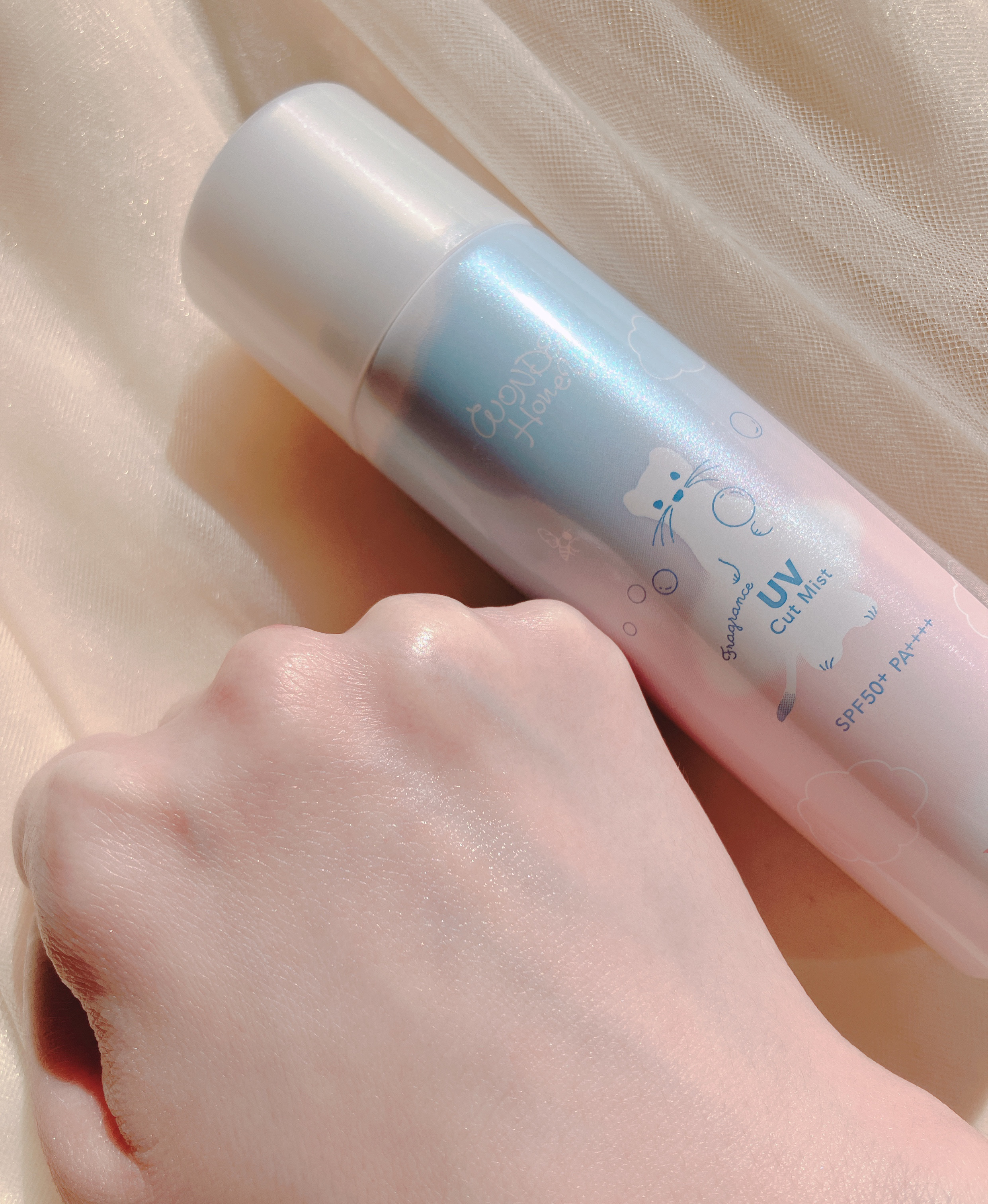 ワンダーハニー ひんやりフレグランスUVミスト サボンベベ/VECUA Honey/日焼け止めミスト・スプレーを使ったクチコミ（3枚目）