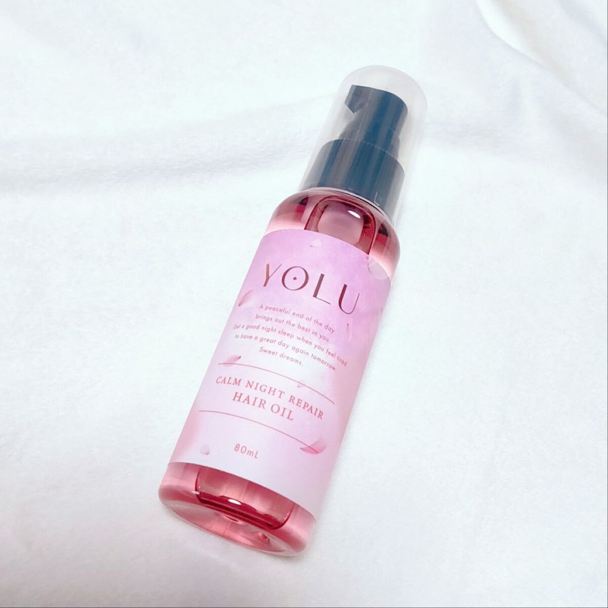 サクラ カームナイトリペアヘアオイル/YOLU/ヘアオイルを使ったクチコミ(1枚目)