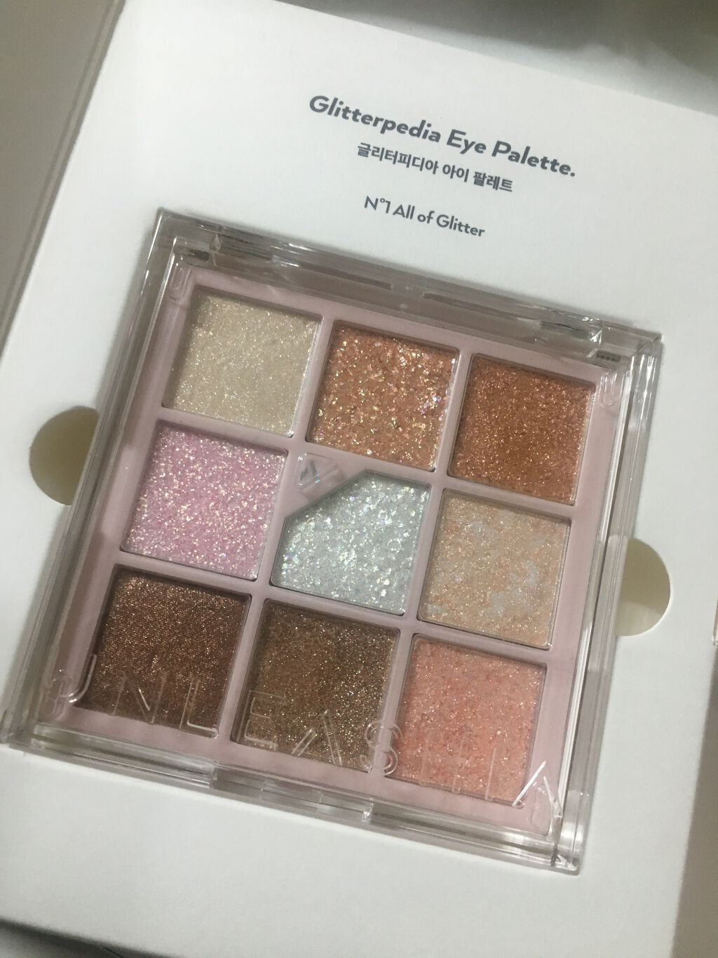 グリッターペディアアイパレット/unleashia/アイシャドウパレットを使ったクチコミ(1枚目)