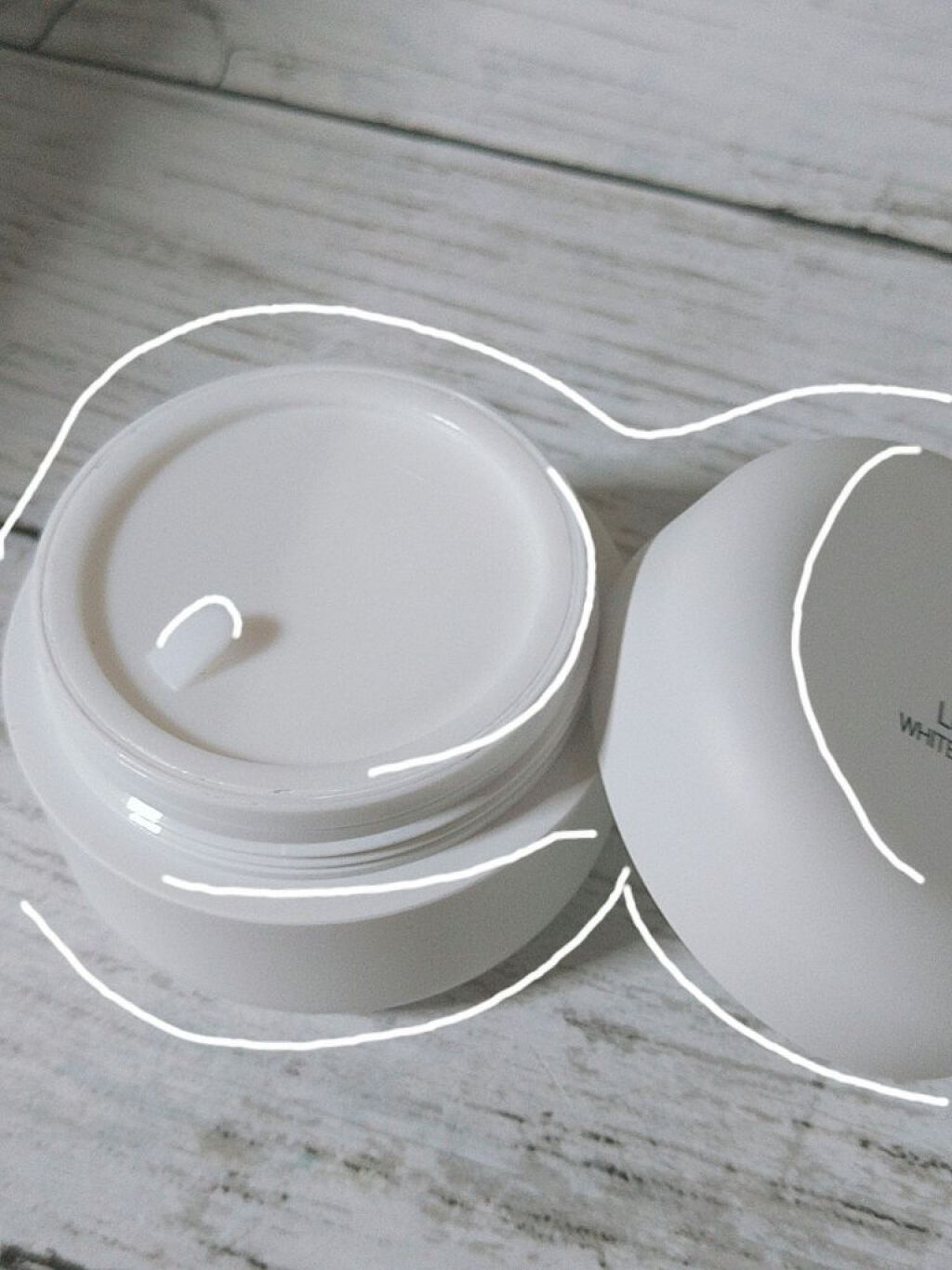 レッツスキン ホワイト ミルククリーム/SHINBEE JAPAN /フェイスクリームを使ったクチコミ（2枚目）