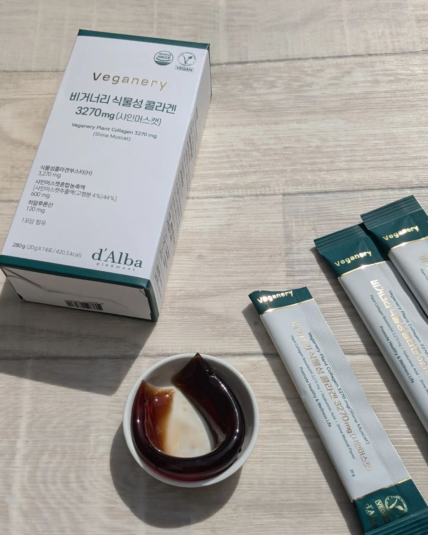 ヴィーガナリー低分子植物性コラーゲンブースターファーストショット/ダルバ/美容サプリメントを使ったクチコミ（3枚目）