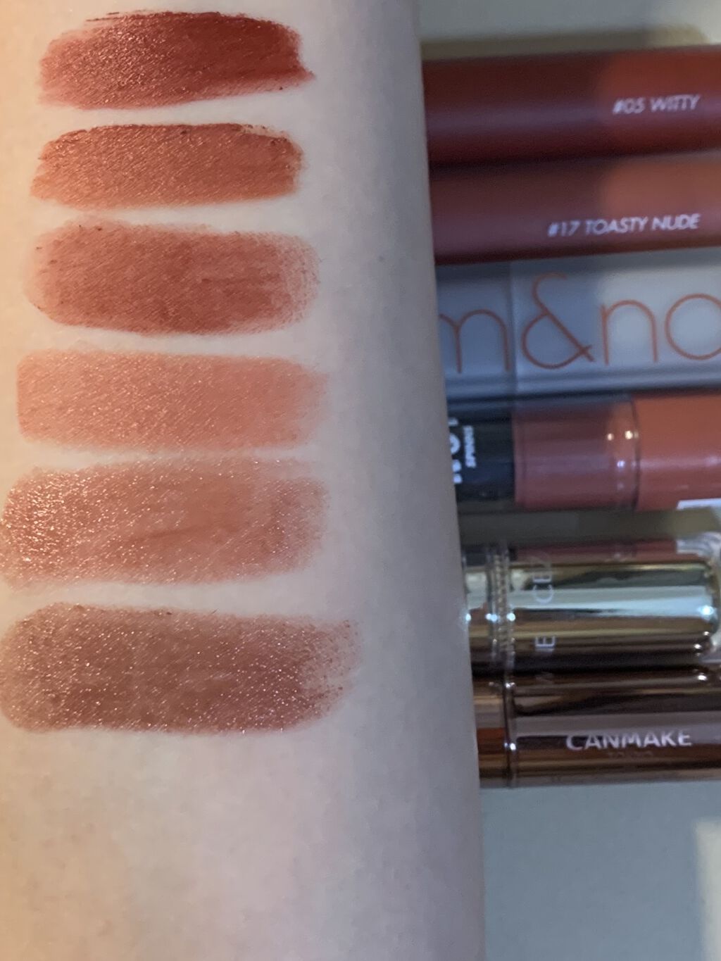 WHY NOT SPINNS マットリップスティック オレンジテラコッタ/DAISO/口紅を使ったクチコミ（3枚目）