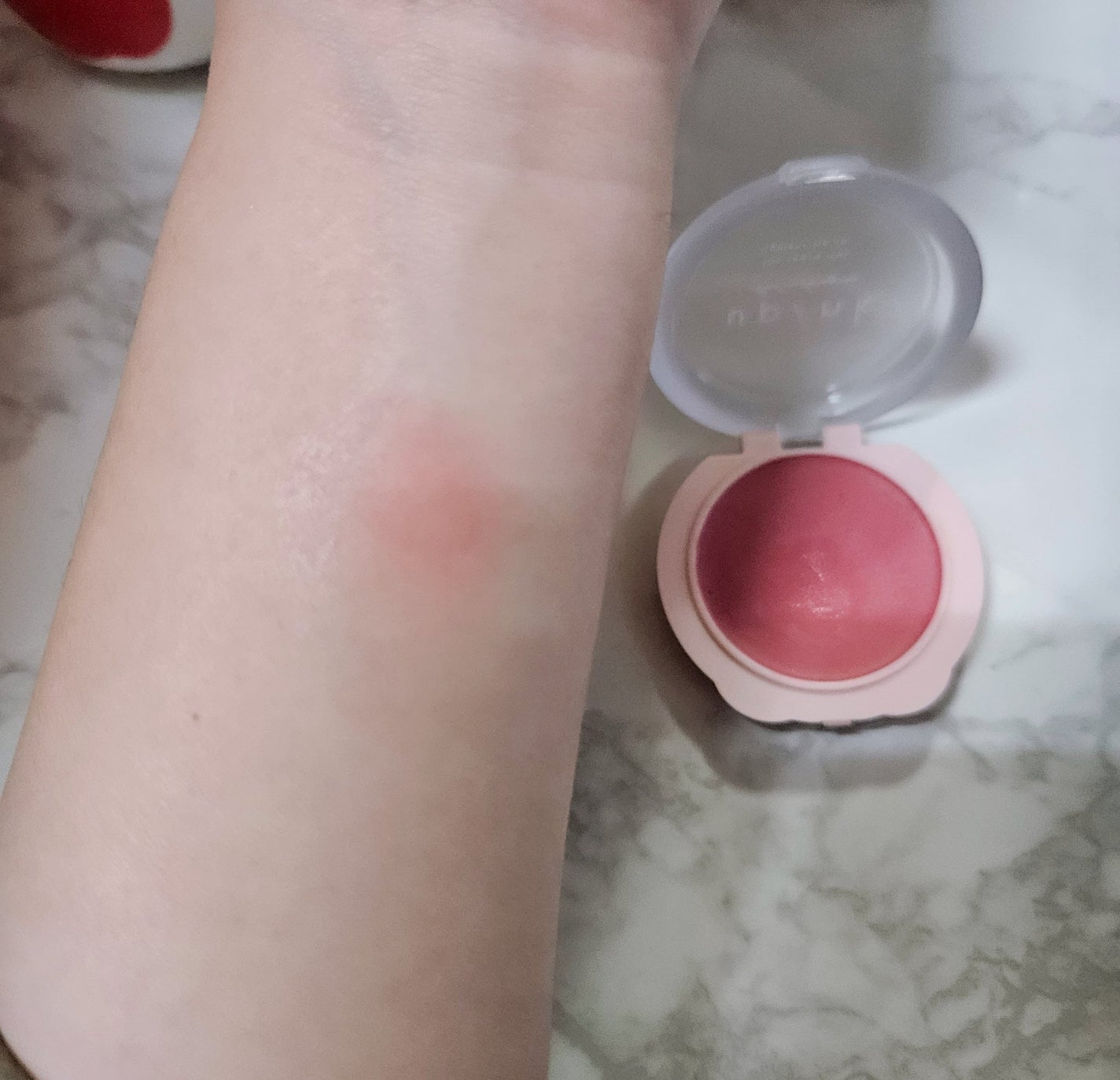 ドリーミーグロウチーク /upink/ジェル・クリームチークを使ったクチコミ(2枚目)