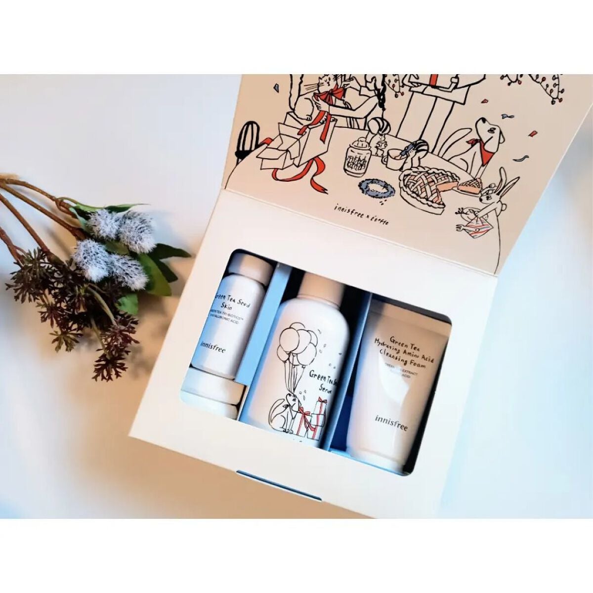 グリーンティーシード セラム N スペシャルセット/innisfree/スキンケアキットを使ったクチコミ(1枚目)