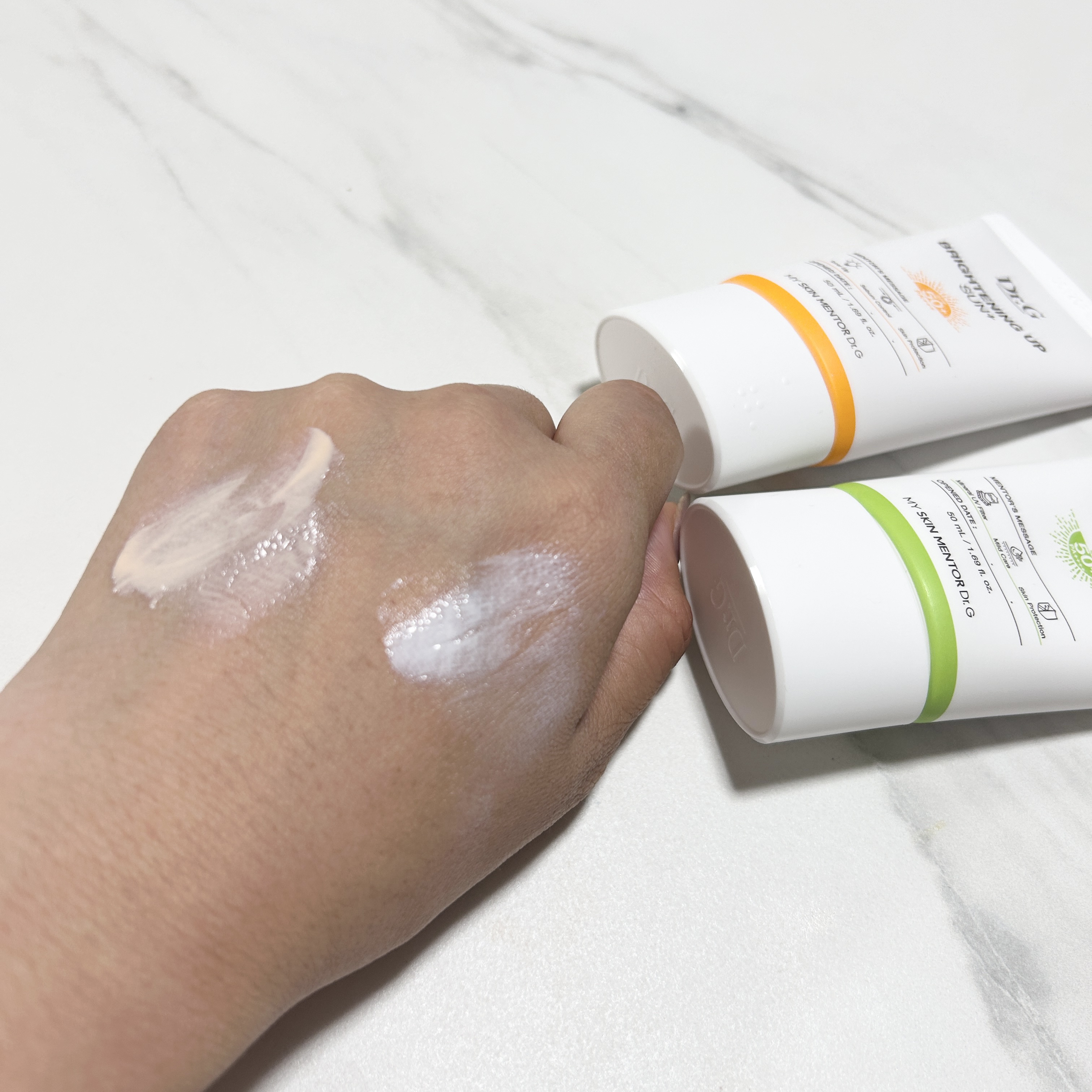 グリーンマイルドアップサンプラス/Dr.G/日焼け止めクリームを使ったクチコミ（2枚目）