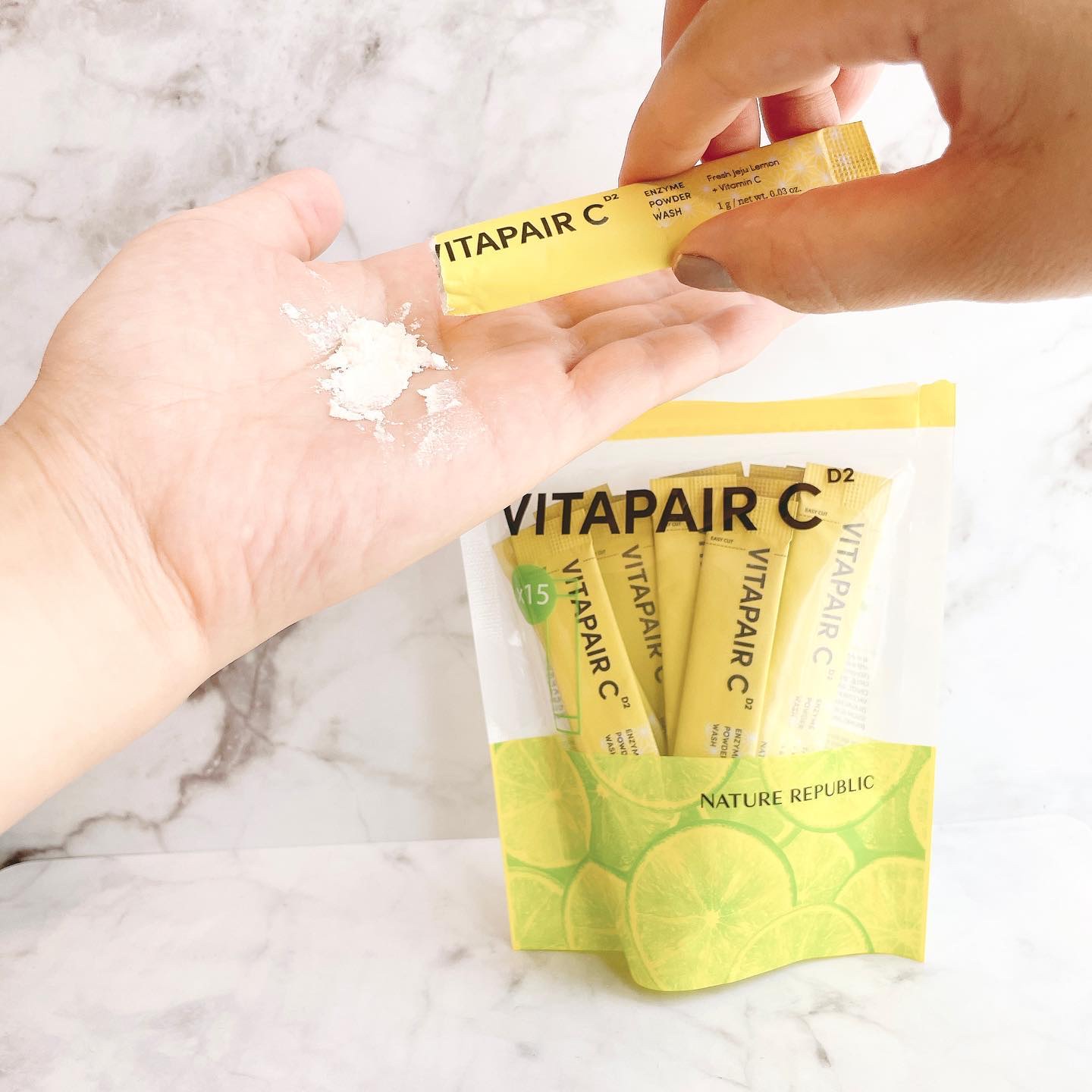 ビタペアC酵素洗顔パウダー/ネイチャーリパブリック/洗顔パウダーを使ったクチコミ（2枚目）