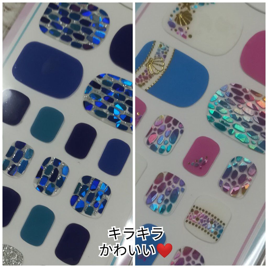 貼るジェルネイル/セリア/ネイルシールを使ったクチコミ(3枚目)