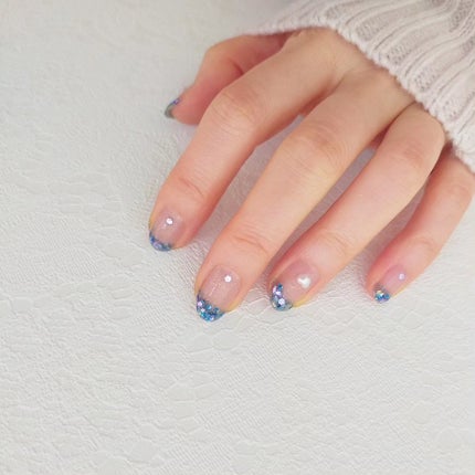 あちゃみん on LIPS 「キラキラフレンチネイル✨・PLANETNAILの深海の空中庭園..」(4枚目)