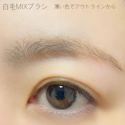 ダブルエンドアイブロウブラシ熊野筆/&be/メイクブラシを使ったクチコミ(6枚目)