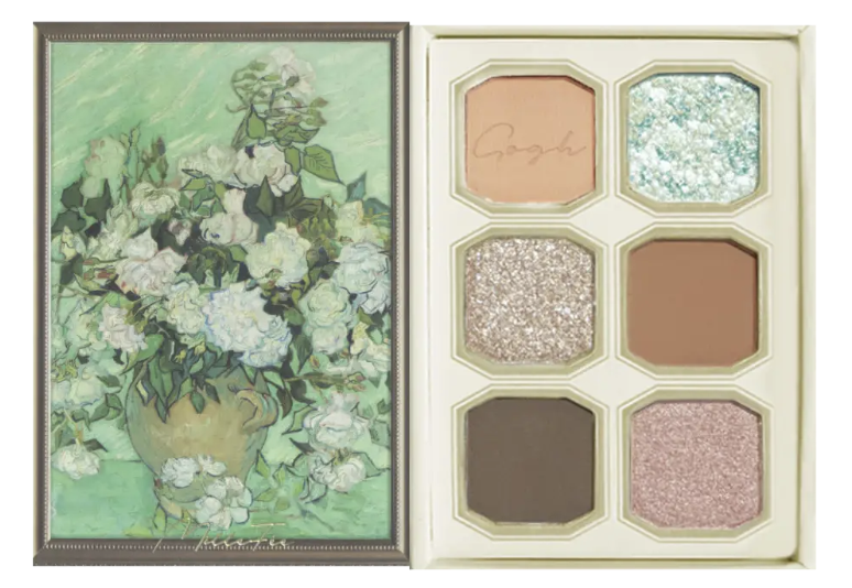 絵画アイシャドウパレット 10 バラのある花瓶