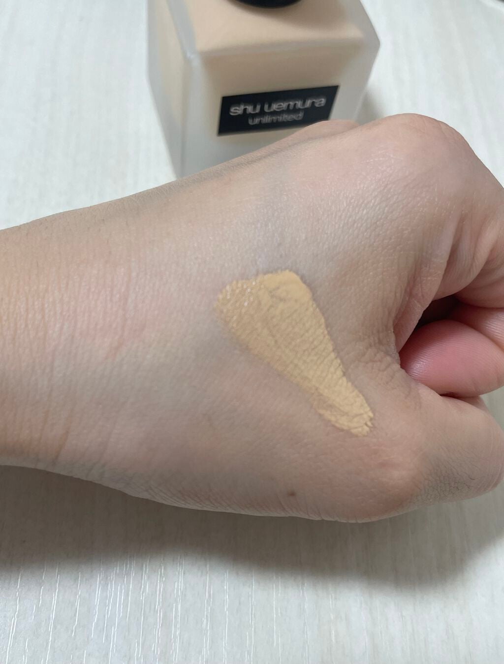 (旧)アンリミテッド ラスティング フルイド/shu uemura/リキッドファンデーションを使ったクチコミ(3枚目)