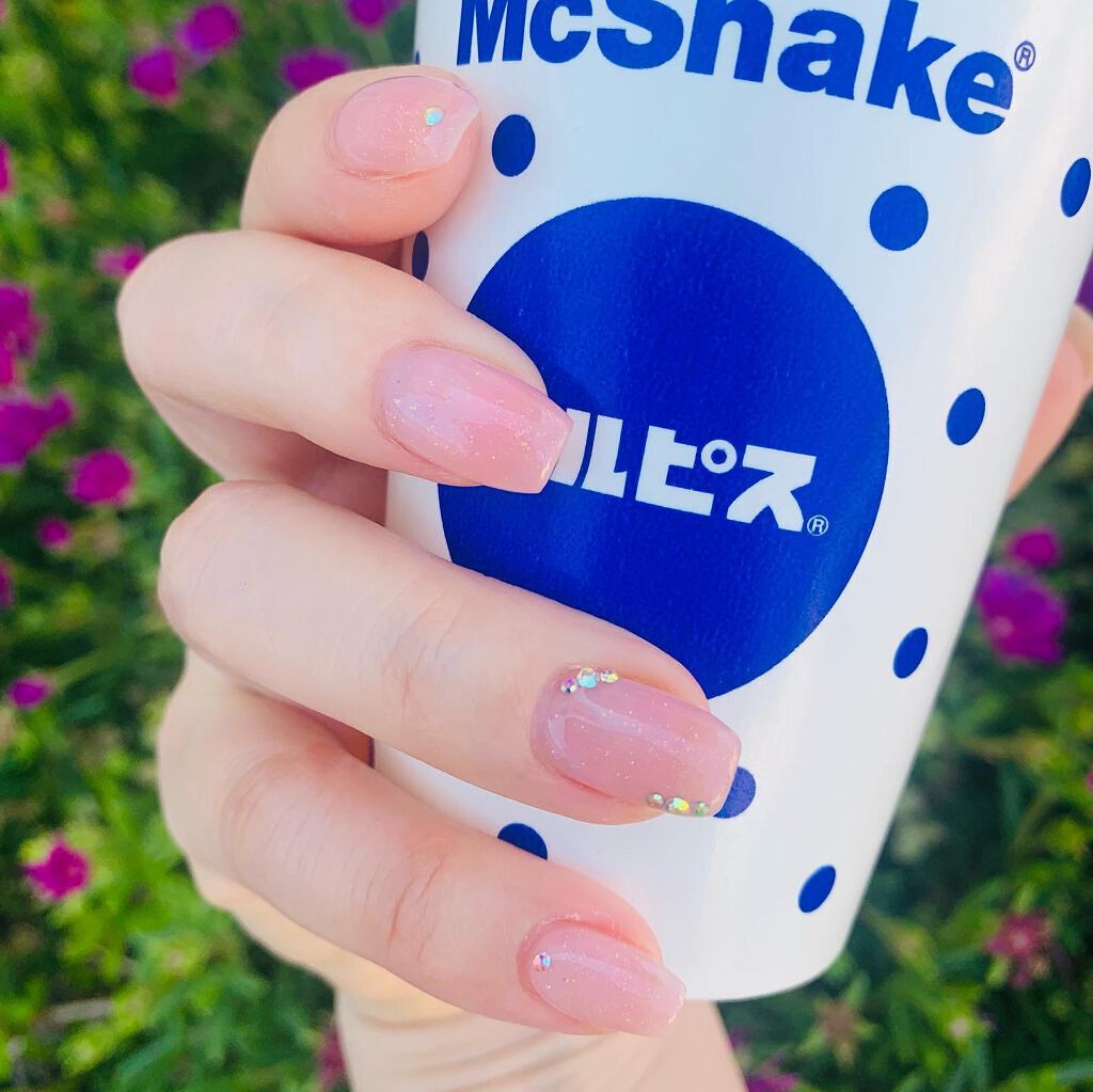 mihi on LIPS 「うるうるぴんくにランダムつぶつぶ🍑🫧細かいちらちら韓国ラメは先..」(3枚目)