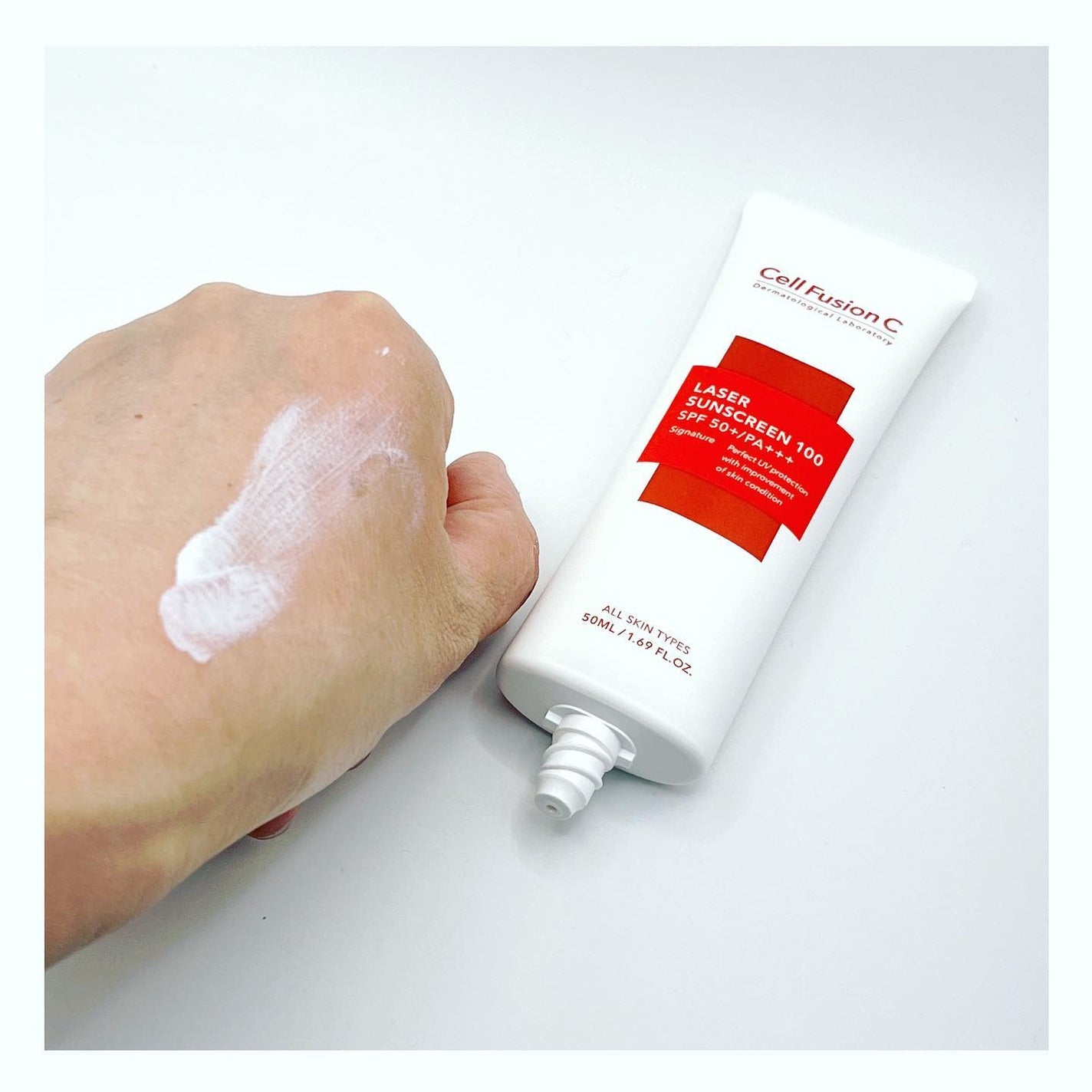 レーザーサンスクリーン 100/Cell Fusion C(セルフュージョンシー)/日焼け止めクリームを使ったクチコミ(2枚目)