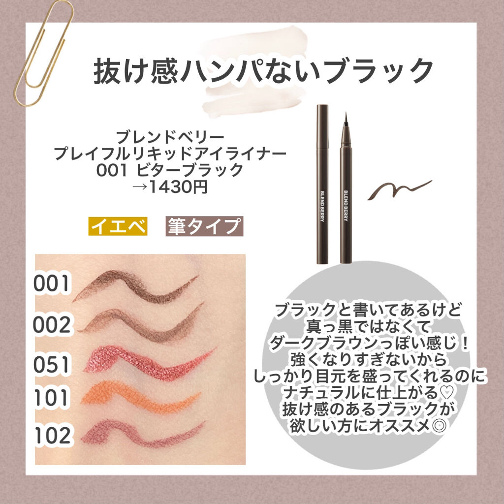 プレイフル リキッドアイライナー/BLEND BERRY/リキッドアイライナーを使ったクチコミ（2枚目）