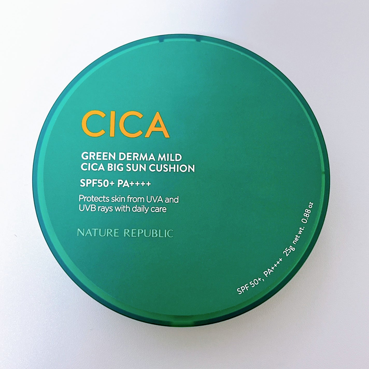 グリーンダーママイルドシカビックUVクッション/ネイチャーリパブリック/日焼け止めローションを使ったクチコミ(1枚目)