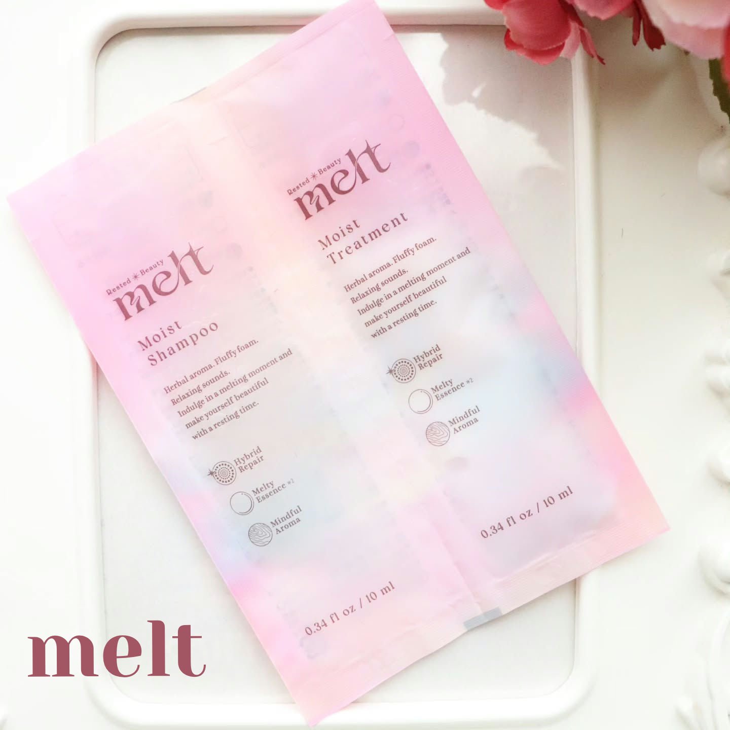 メルト モイストシャンプー／トリートメント ピロー(シャンプー10ml+トリートメント10ml)/melt/市販シャンプーを使ったクチコミ（1枚目）