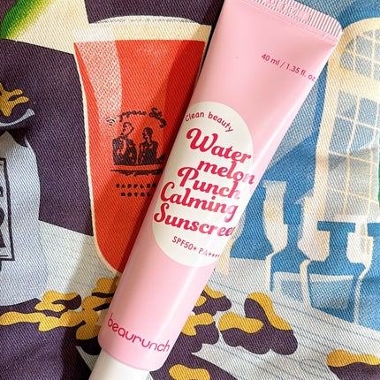 ウォーターメロン パンチ カミング サンスクリーン / スイカサンクリーム / SPF 50+ PA++++ /ビューランチ/日焼け止めクリームを使ったクチコミ(1枚目)