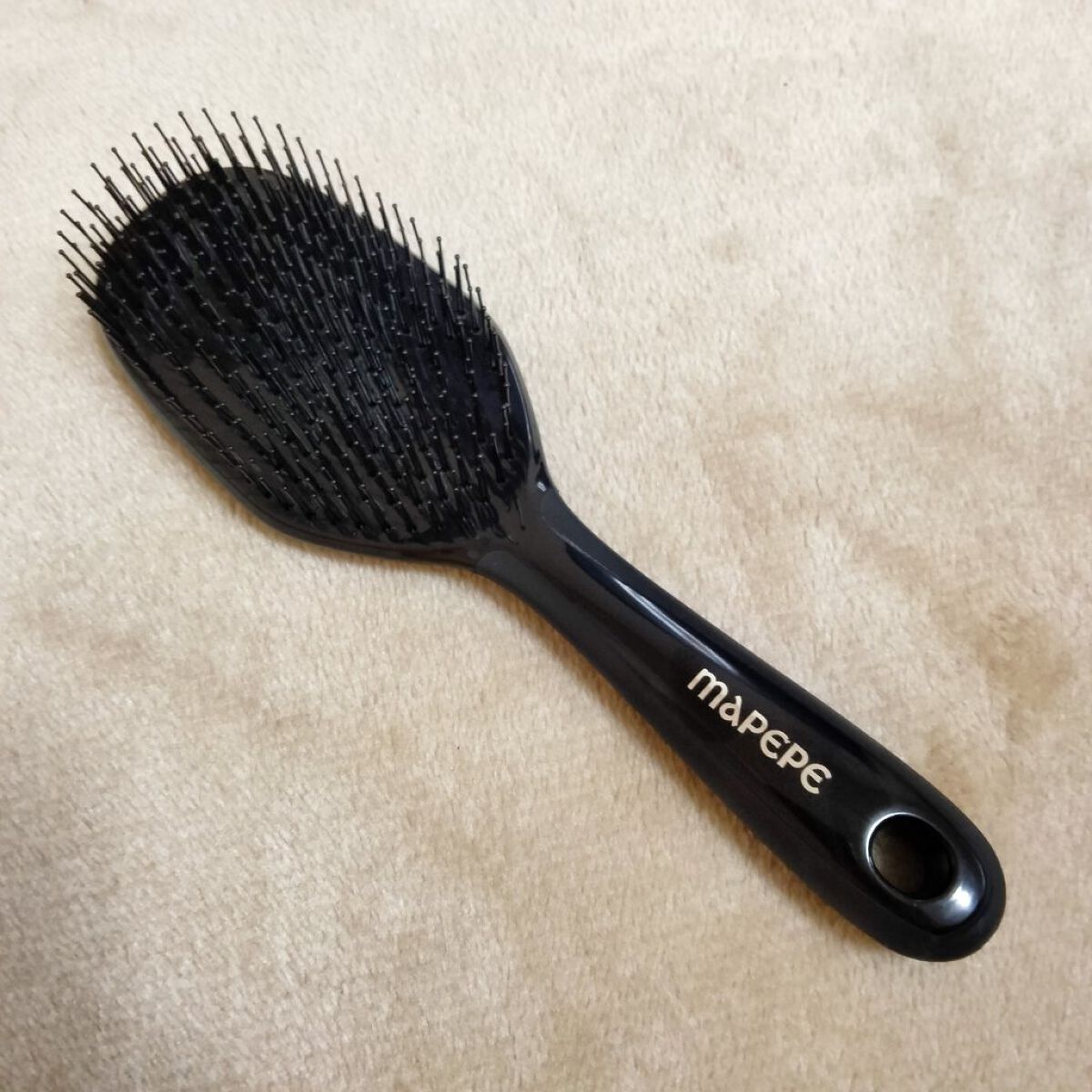 デタングリングブラシ ロング ブラック/マペペ/ヘアブラシを使ったクチコミ（1枚目）