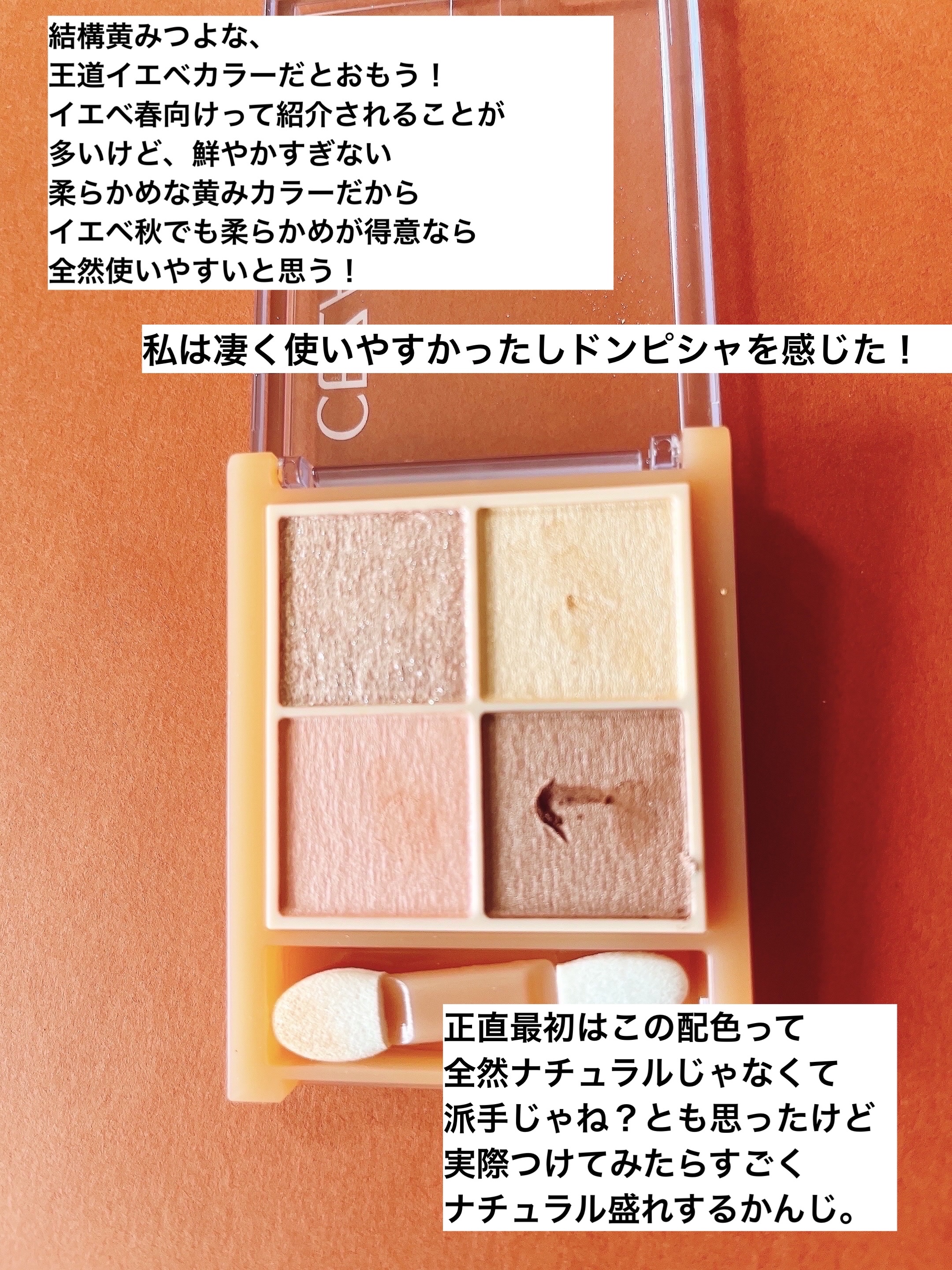 ベージュトーンアイシャドウ/CEZANNE/アイシャドウパレットを使ったクチコミ（2枚目）