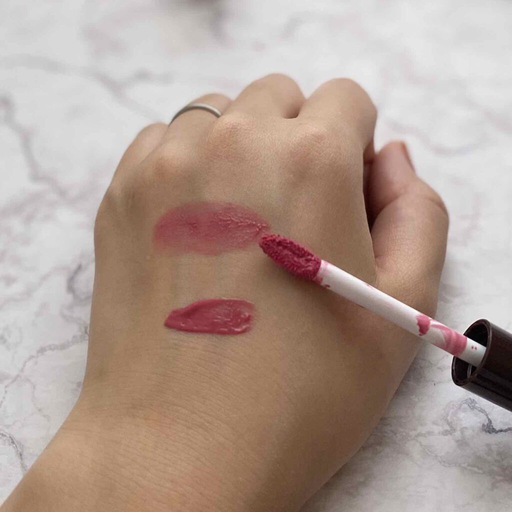 シアーマットティントプランパー 本命ローズ（RS）/ピュレア/リップティントを使ったクチコミ（2枚目）