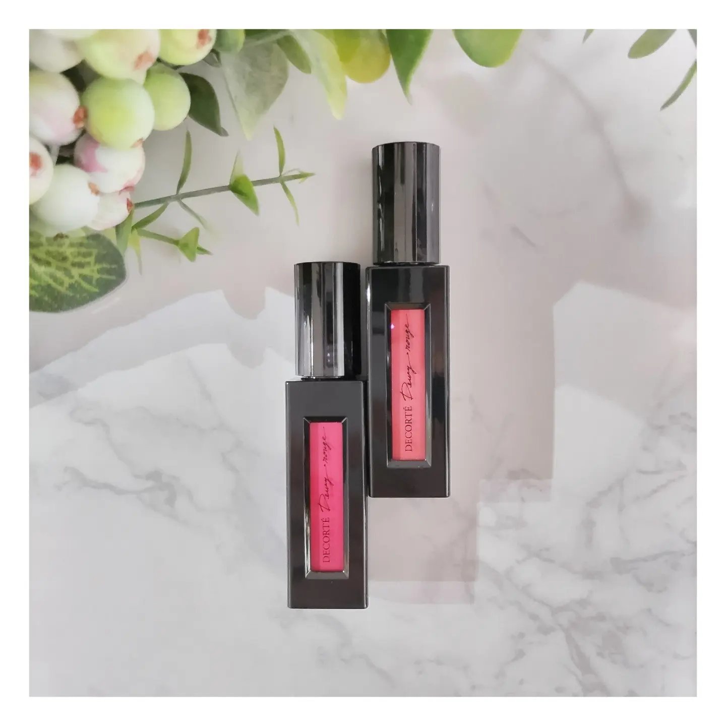 ルージュ デコルテ リキッド 07 warm maple（Dewy rouge ）/DECORTÉ/口紅を使ったクチコミ（2枚目）