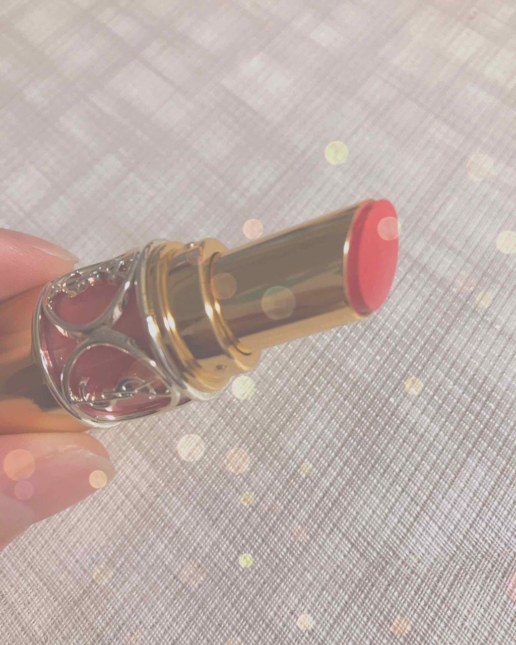 ルージュ ヴォリュプテ シャイン/YVES SAINT LAURENT BEAUTE/口紅を使ったクチコミ(3枚目)