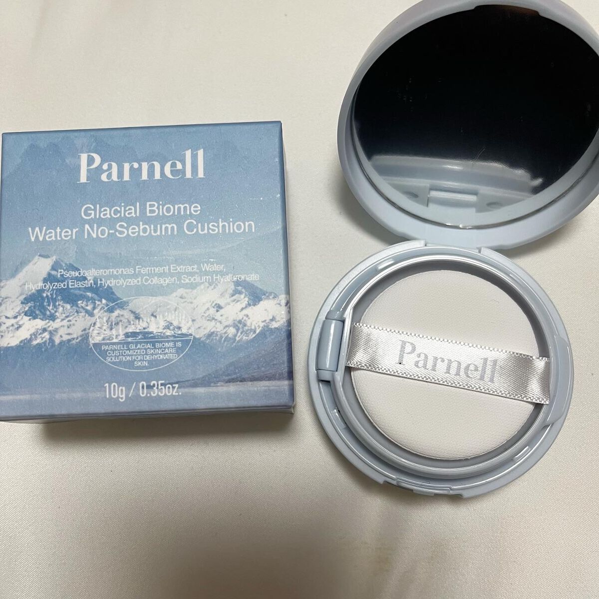 グラシアル バイオーム ウォーター ノーセバム クッション/parnell/クッションファンデーションを使ったクチコミ(2枚目)