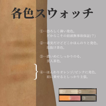 アイブロウ クリエイティブパレット/IPSA/パウダーアイブロウを使ったクチコミ(4枚目)