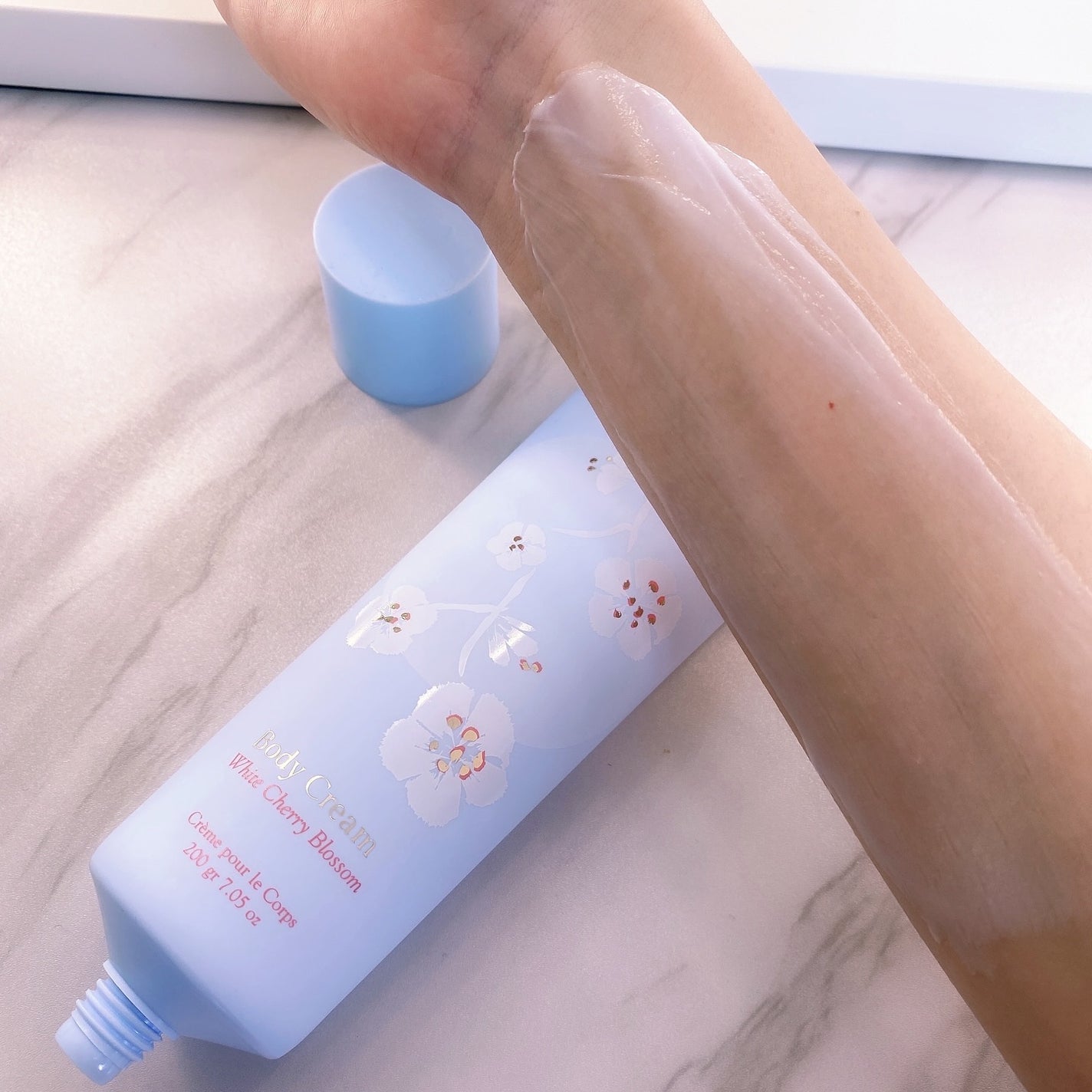ホワイトチェリーブロッサム ボディクリー厶/Laline/ボディクリームを使ったクチコミ(6枚目)