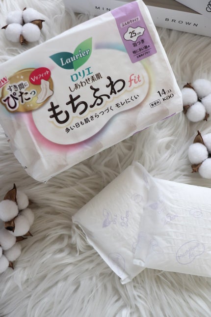ロリエ もちふわ fit 25cm 羽つき 14コ入 (医薬部外品 )/ロリエ/ナプキンを使ったクチコミ(2枚目)