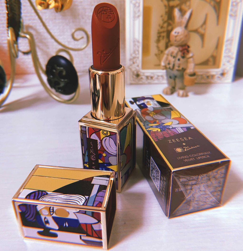 ピカソベルベットマットリップスティック/ZEESEA/口紅を使ったクチコミ(1枚目)