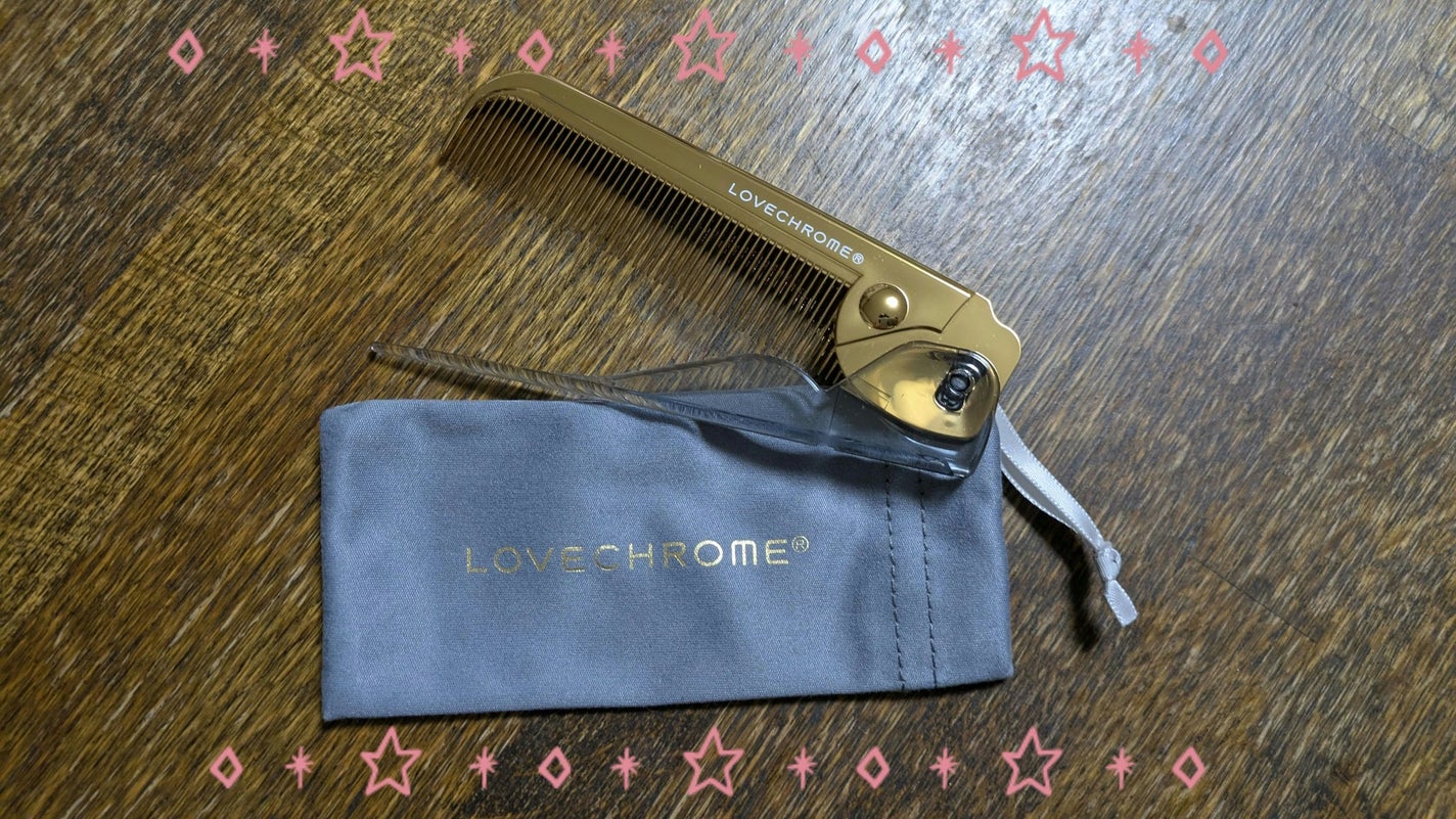 K24GPバングスコーム ゴールド/LOVECHROME/ヘアコームを使ったクチコミ(1枚目)