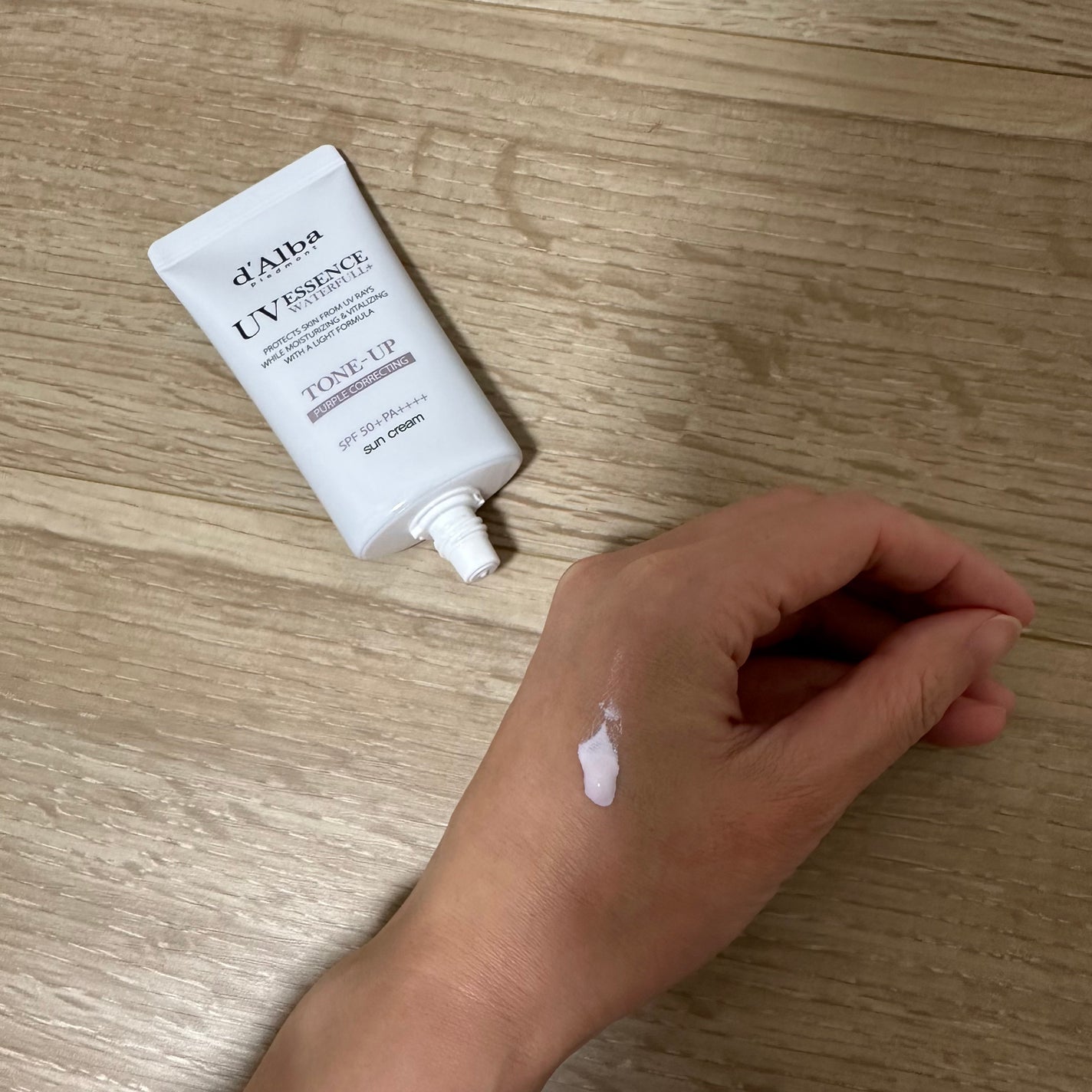 ダルバ ウォータフル トーンアップ サンクリーム(パープル)/ダルバ/日焼け止めクリームを使ったクチコミ(3枚目)