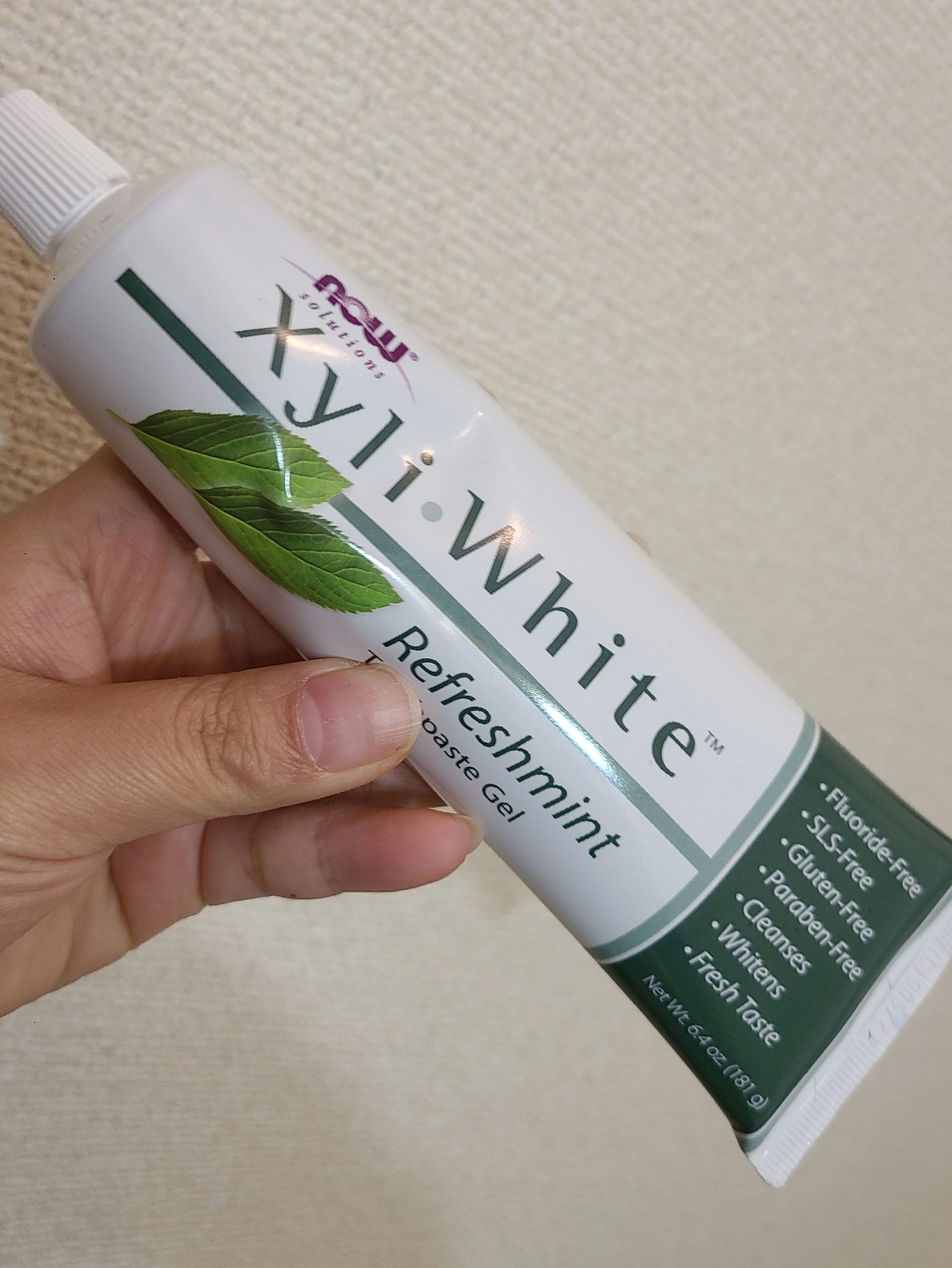 XyliWhite Toothpaste Gel Refreshmint/Now Foods/歯磨き粉を使ったクチコミ（1枚目）