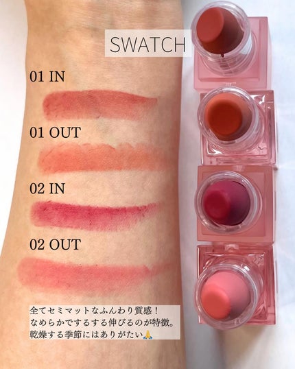 アイムミュートリップスティック 02 アウト/BLESSED MOON/口紅を使ったクチコミ(2枚目)