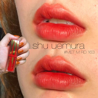 ルージュ アンリミテッド マット [メタリック] MET M RD 163(限定)/shu uemura/口紅を使ったクチコミ（1枚目）