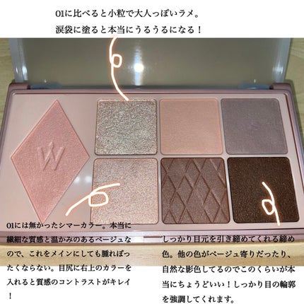 ウォンジョンヨ W デイリームードアップパレット /Wonjungyo/アイシャドウパレットを使ったクチコミ(6枚目)