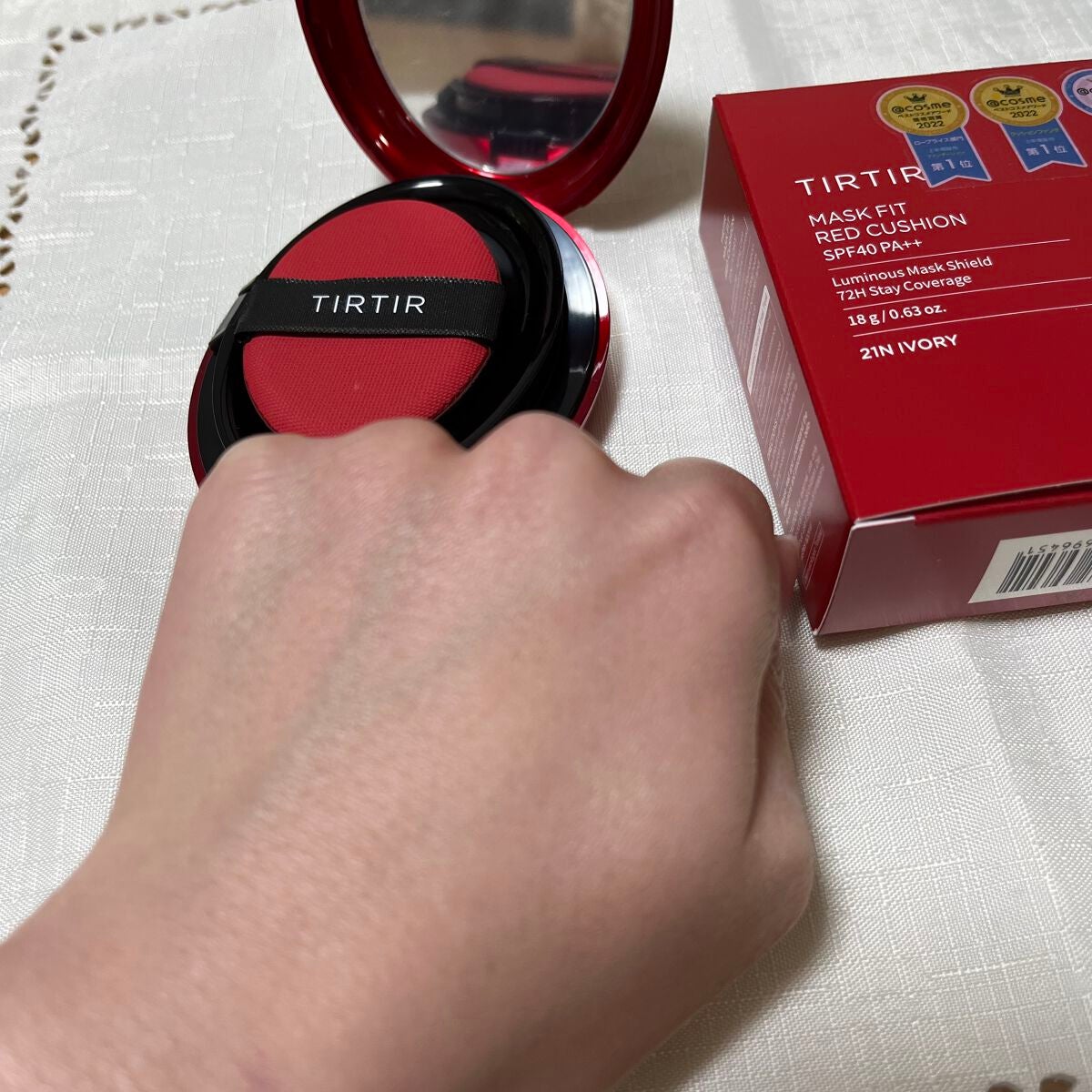 マスク フィット レッド クッション/TIRTIR(ティルティル)/クッションファンデーションを使ったクチコミ(4枚目)