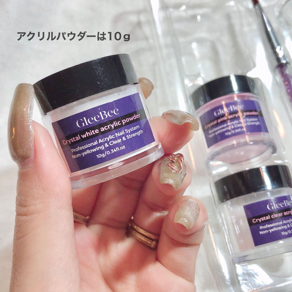 アクリルパウダー ネイルセット/グリービー/ネイル用品を使ったクチコミ(3枚目)