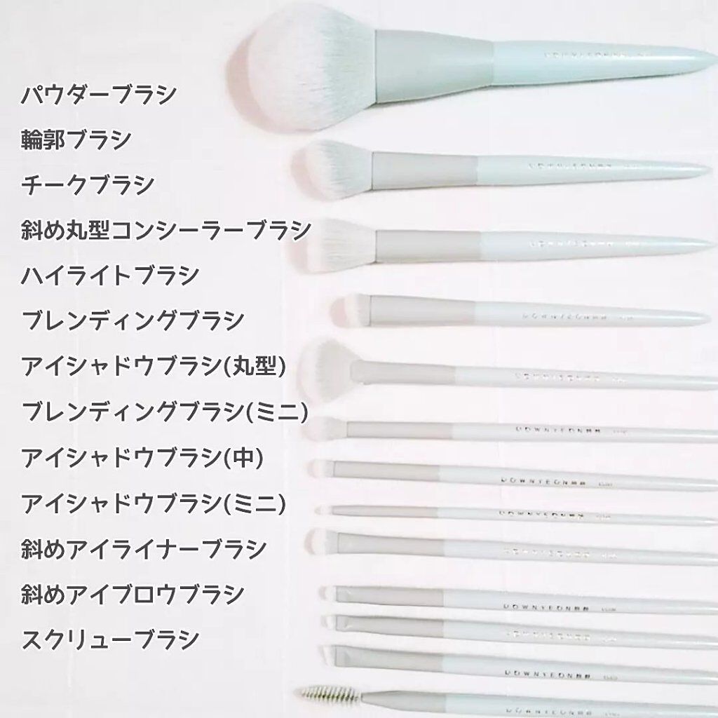 ミントソーダシリーズメイクブラシ/Rownyeon/メイクブラシを使ったクチコミ(4枚目)