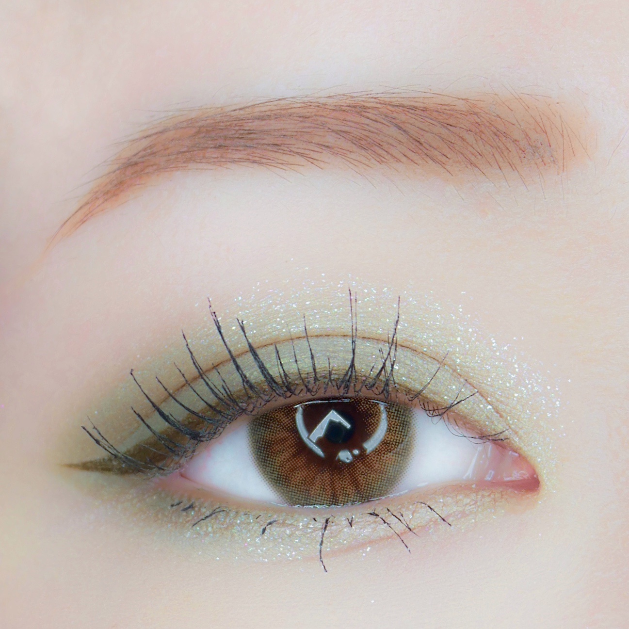 フレンチゴールド3コン/OLENS/カラーコンタクトレンズを使ったクチコミ（2枚目）