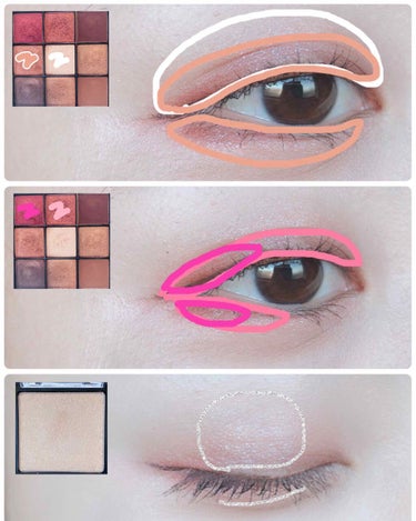 UR GLAM　BLOOMING EYE COLOR PALETTE/U R GLAM/アイシャドウパレットを使ったクチコミ（3枚目）