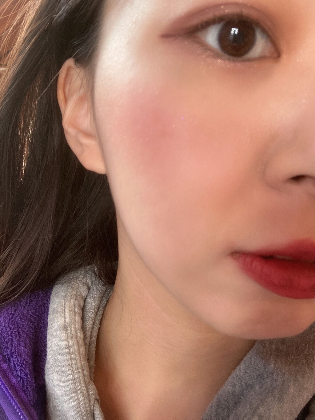 ナチュラル チークN/CEZANNE/パウダーチークを使ったクチコミ(3枚目)