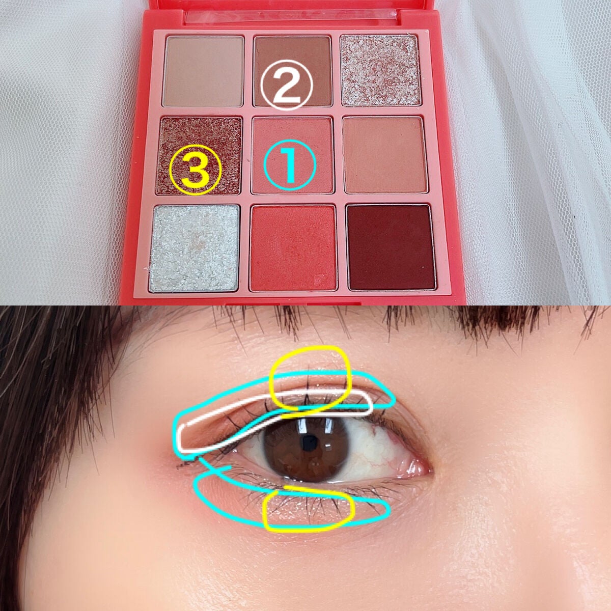 プレイカラーアイズ ローズクラッシュ/ETUDE/アイシャドウパレットを使ったクチコミ(3枚目)