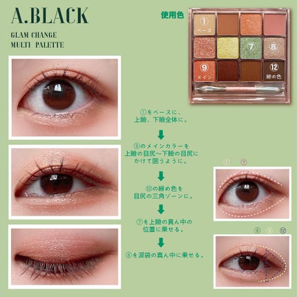 グラムチェンジマルチパレット/A.BLACK/マルチパレットを使ったクチコミ(2枚目)