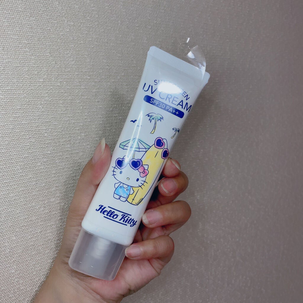 日焼け止めUVクリーム(サンリオ)/DAISO/日焼け止め・UVケアを使ったクチコミ(2枚目)