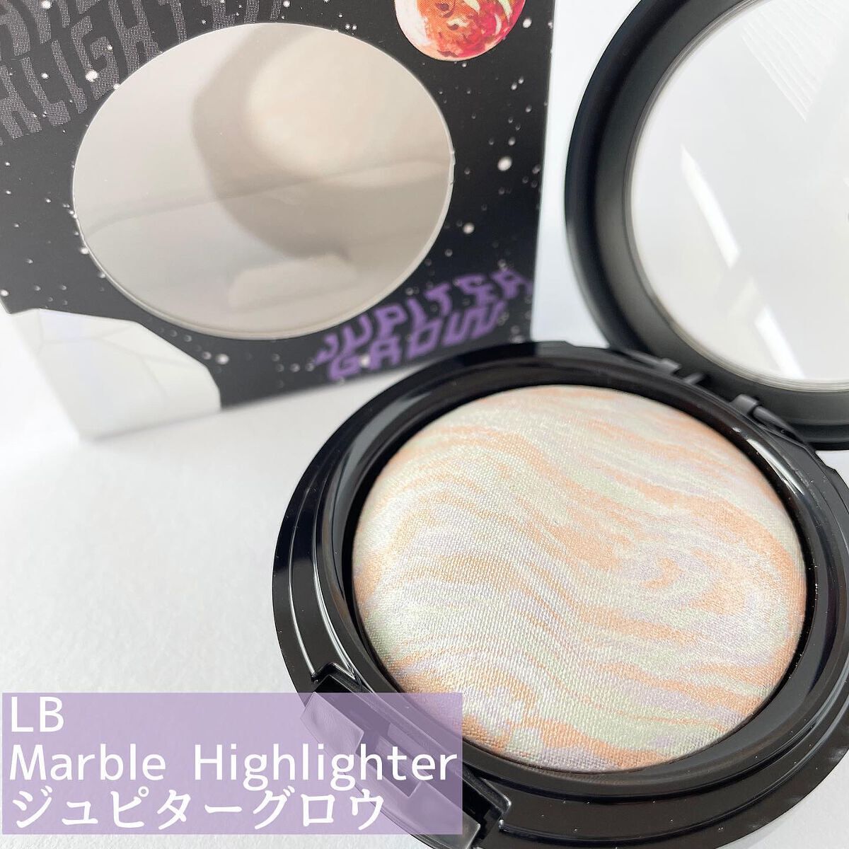 マーブルハイライター/LB/パウダーチークを使ったクチコミ(2枚目)